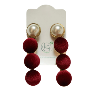 Brincos vermelhos de veludo | Kilograma