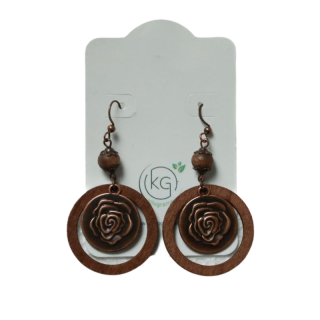 Brincos com rosas de cobre | Kilograma