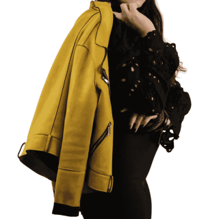 Casaco amarelo biker | Kilograma