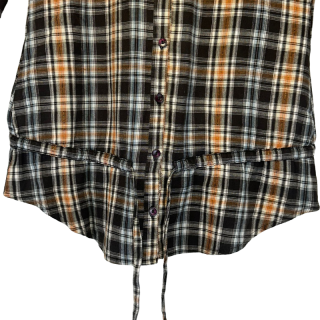 Camisa xadrez laranja e castanha | Kilograma