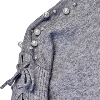 Camisola Cinza c/ Pérolas | Kilograma