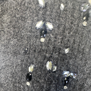 Casaco cardigan cinza com brilhantes | Kilograma