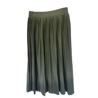Saia plissada verde tropa | Kilograma