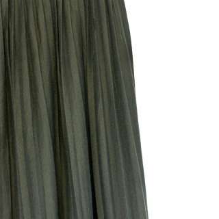 Saia plissada verde tropa | Kilograma