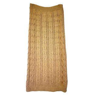 Saia de malha midi castanha | Kilograma