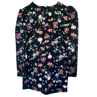 Vestido preto floral | Kilograma