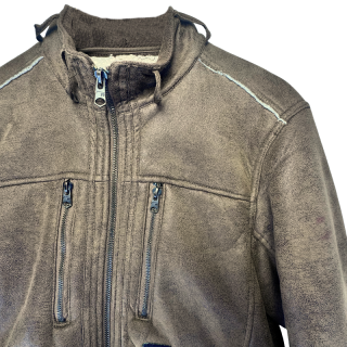 Casaco castanho com pelo por dentro | Kilograma