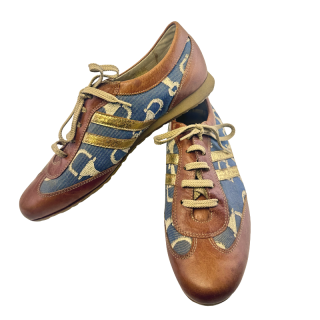 Sapatos de pele castanhos e azuis | Kilograma