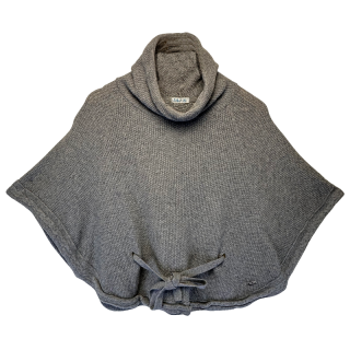 Poncho cinzento de malha | Kilograma