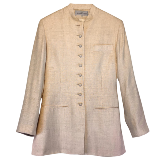 Casaco bege de linho midy | Kilograma