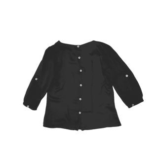 Blusa preta com botões | Kilograma