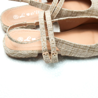 Sandália mule em tecido bege | Kilograma