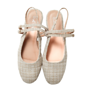 Sandália mule em tecido bege | Kilograma